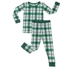 Little Sleepies Noel Plaid 2 Piece PJ Set 9/10 NWT